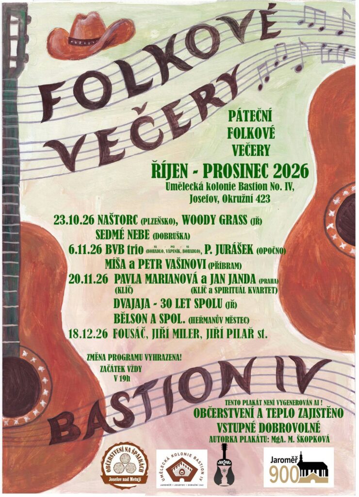 FOLKOVÉ VEČERY V UMĚLECKÉ KOLONII BASTION IV